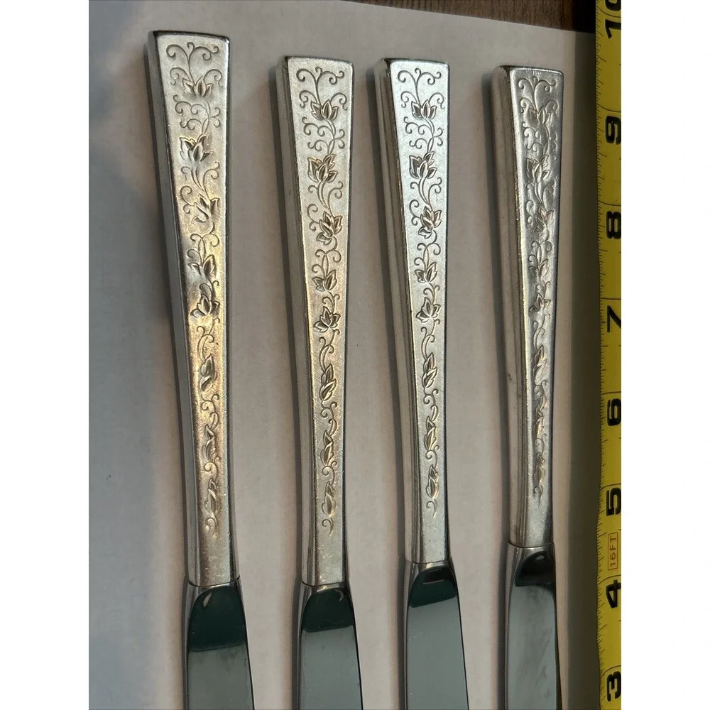 1847‎ Rogers Bros SILVER LACE Knife IS Silverplate 1968 Set of 4
